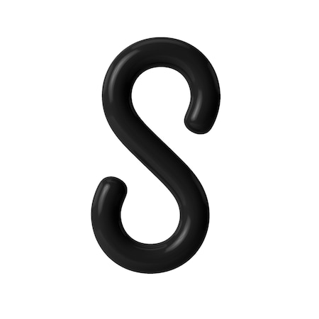 Montour Line Black Plastic Chain S Hook, 2 in CH-S-20-BK